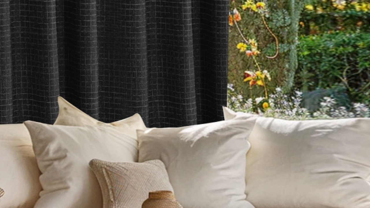 Benefits of Installing Grid Patterned Outdoor Curtains to Elevate Sitting Area Charm